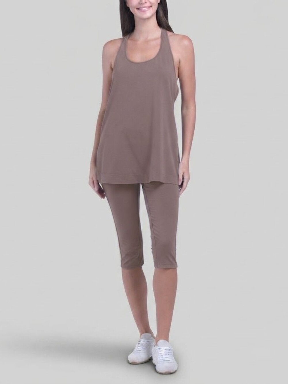 Sundry Washed Halter Tank & Capri Legging Set NWT